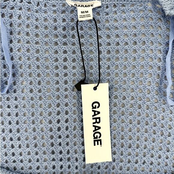 Square neck open knit sweater Blue/Dynamite - Picture 3 of 5
